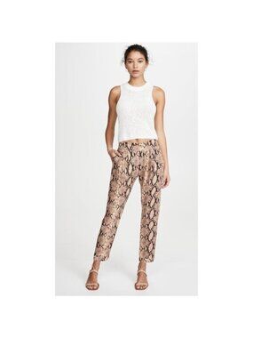 Enza Costa Python Print Tapered Trousers